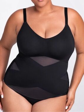 Honeylove Liftwear Cami Runway Black Smoothing Shapewear 1X